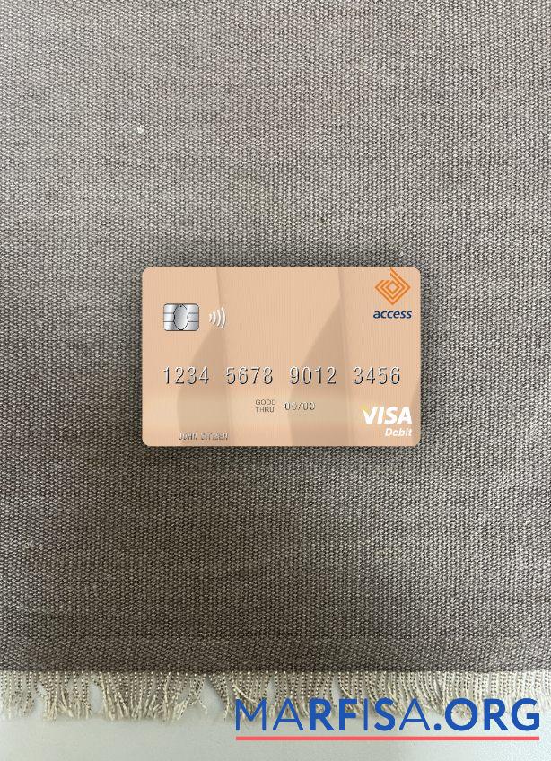 Realistic Nigeria Access Bank Plc visa debit card photolook front sample